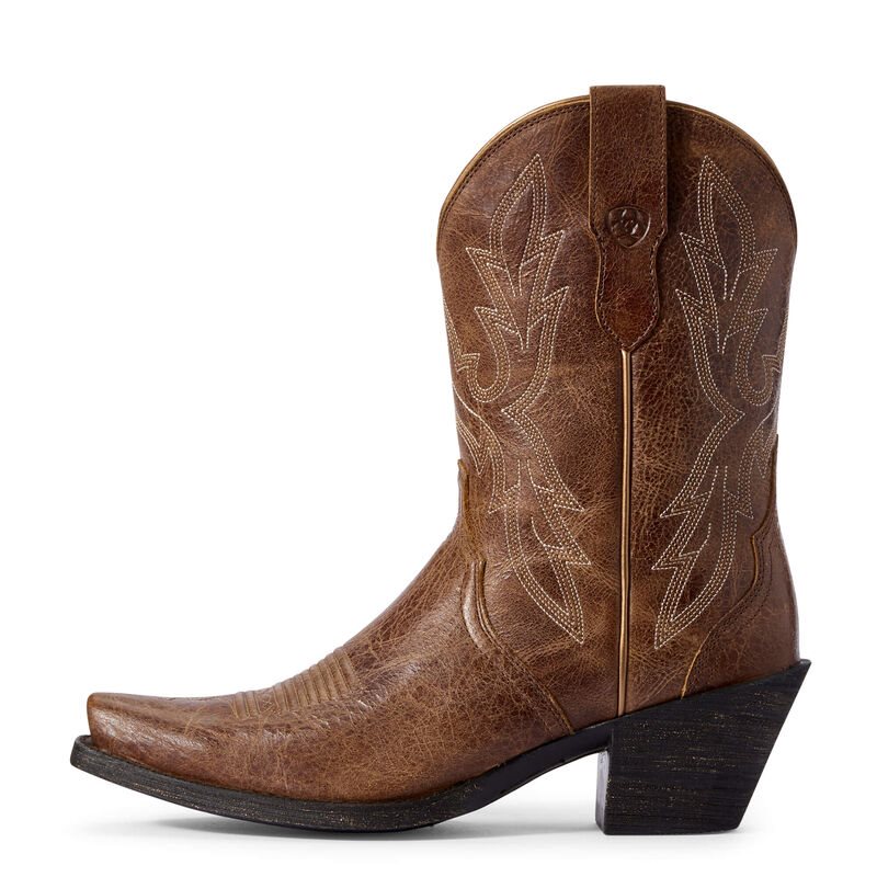 Ariat Western: Round Up Bella Botas Western Mujer - Marrones Oscuro (VBZCG2136)